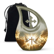 Christian Theme Cremation Urn - Dove Memorial Urn For Human Ashes