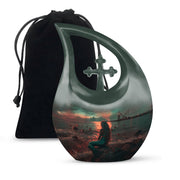 Beach Mermaid Cremation Urn - Elegant Memorial Urn For Adult Ashes