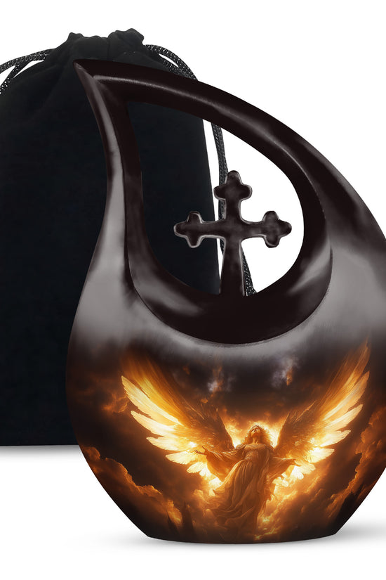 Celestial Light Angel Urn Cremation For Ashes - Divine Memorial Urn For Burial
