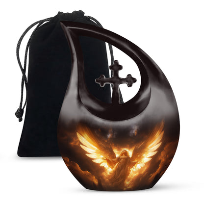 Celestial Light Angel Urn Cremation For Ashes - Divine Memorial Urn For Burial