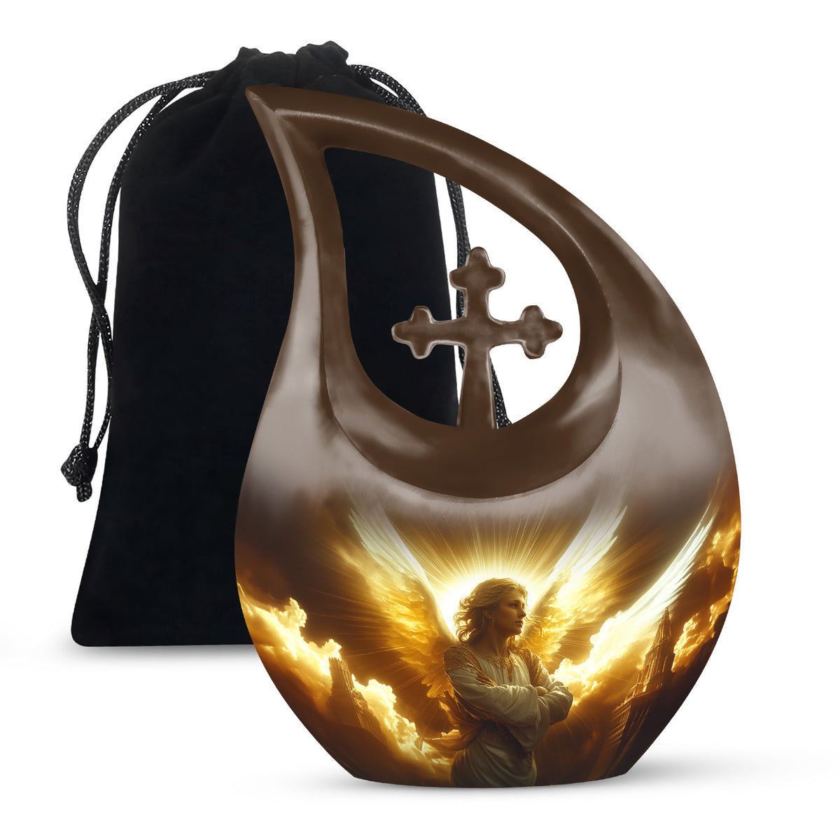 Angel Soul Memorial Urn - Peaceful Tribute of Light & Love Funeral Urn For Ashes