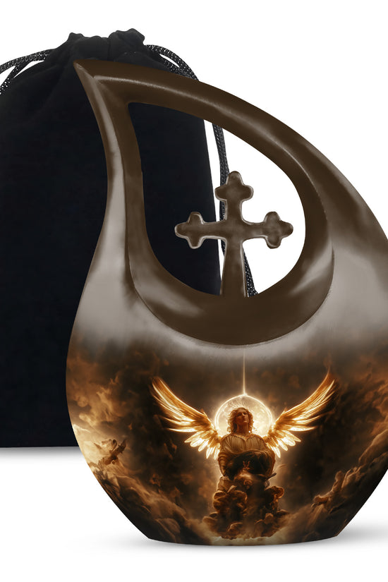 Celestial Light Angel Urn Cremation For Ashes - Divine Memorial Urn For Burial
