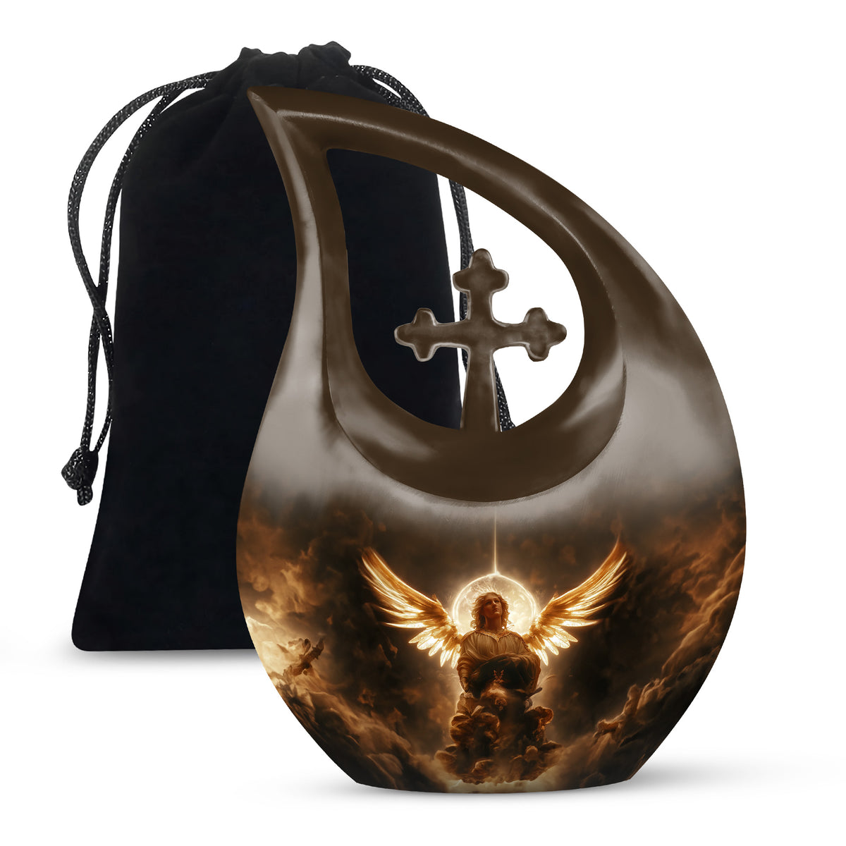 Celestial Light Angel Urn Cremation For Ashes - Divine Memorial Urn For Burial