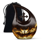Guardian Angel Cremation Urn - Heavenly Glow Funeral Urn For Burial