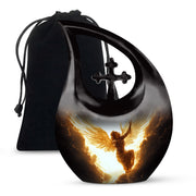 Elegant Angel Memorial Urn - Golden Lightning Funeral For Loved Ones