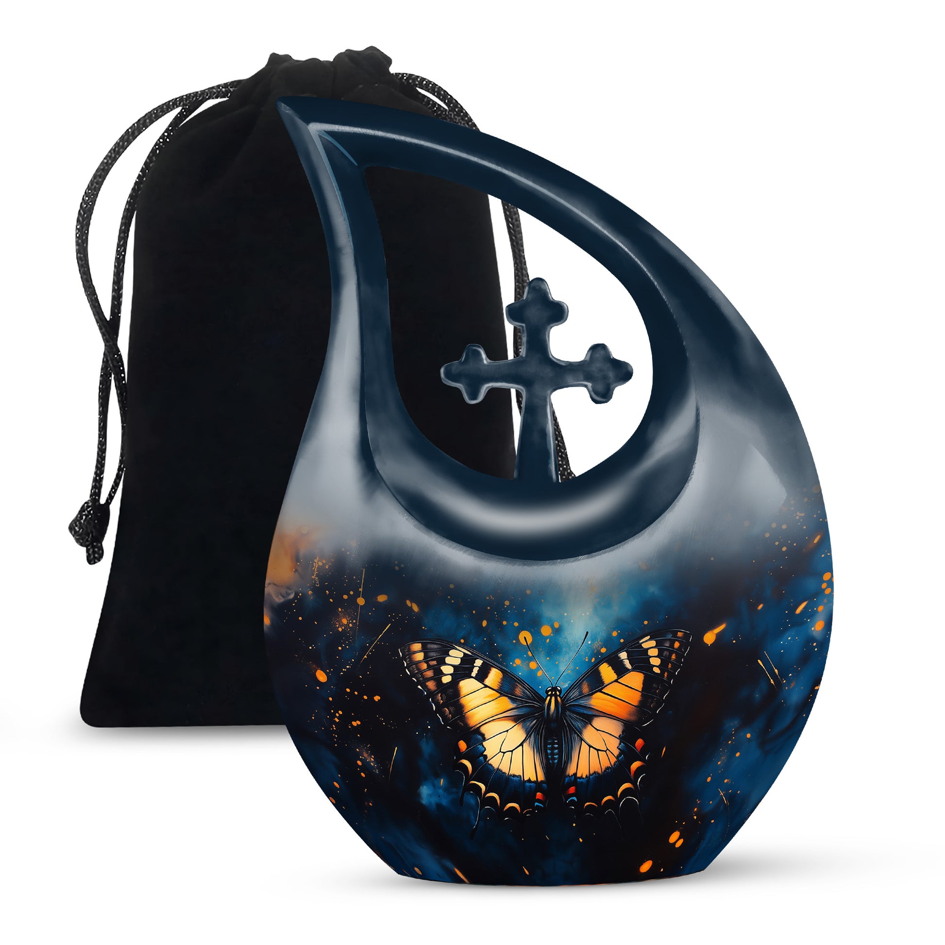 Monarch Butterfly Large Cremation Urn For Ashes For Adult Female