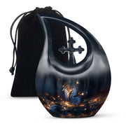 Mystic Grey Butterfly Urn For Mom And Dad - Funeral Urn For Loved Ones