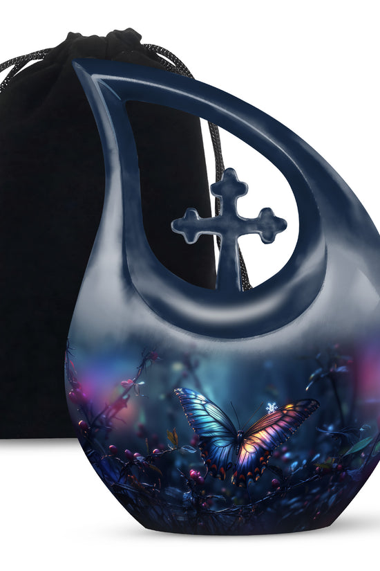 Magical Moonlit Butterfly Urn - Mesmerising Urns For Men & Women
