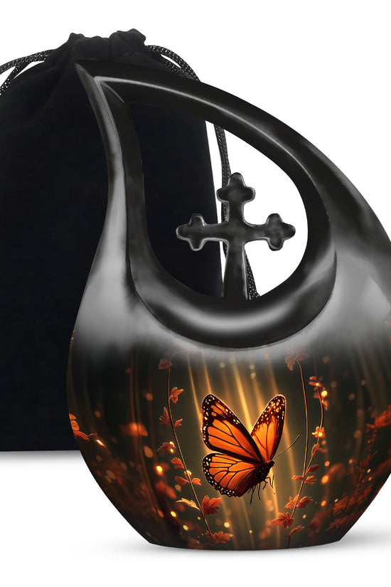 Monarch Butterfly Cremation Urn - Moonlit Butterfly Memorial Urns