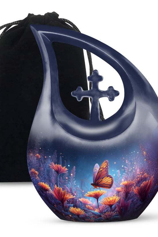 Monarch Butterfly Cremation Urn for Human Ashes For Mom or Dad