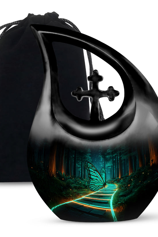 Neon Butterfly Cremation Urn - Forest Urns For Adult Human Ashes