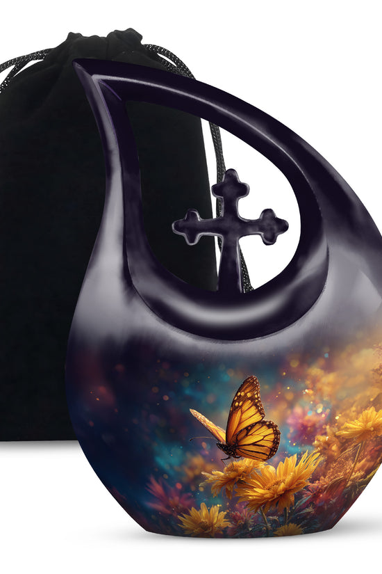 Beautiful Butterfly Cremation Urn - Decorative Urns For Mom Ashes