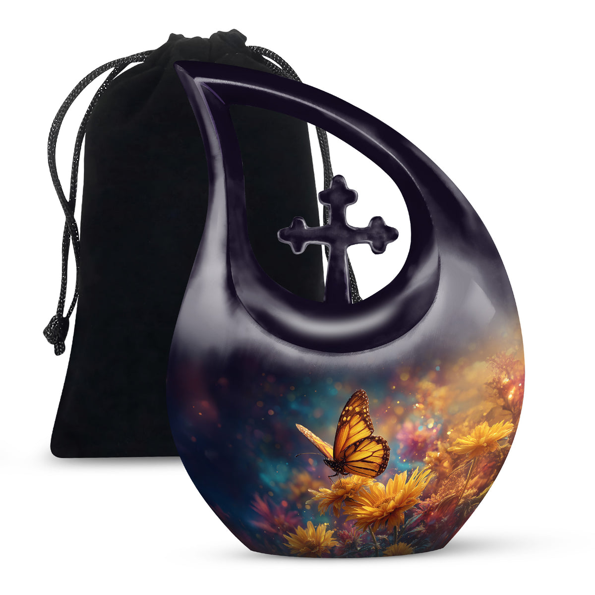 Beautiful Butterfly Cremation Urn - Decorative Urns For Mom Ashes