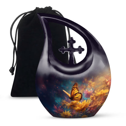 Beautiful Butterfly Cremation Urn - Decorative Urns For Mom Ashes