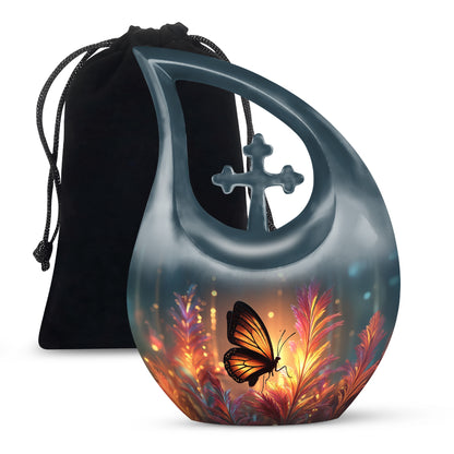 Monarch Butterfly Funeral Urn - Unique Decorative Container For Mom