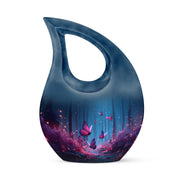 Personalized Refined Butterfly Cremation Urns - Blue 10-inch, 200 cu in - Karyliz