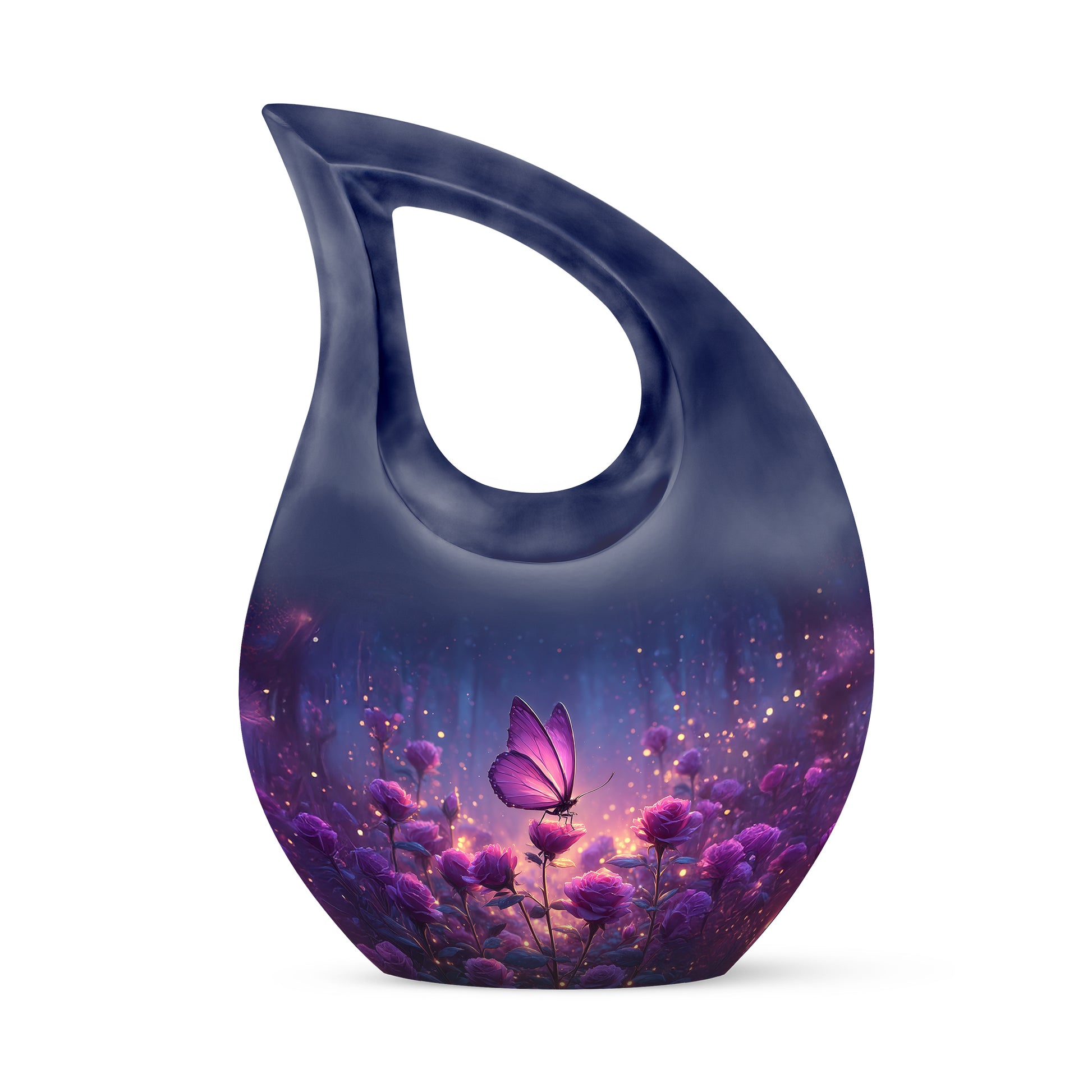Blue Butterfly Cremation Urns - Enduring Journey 10-inch, 200 cu in - Yatskia