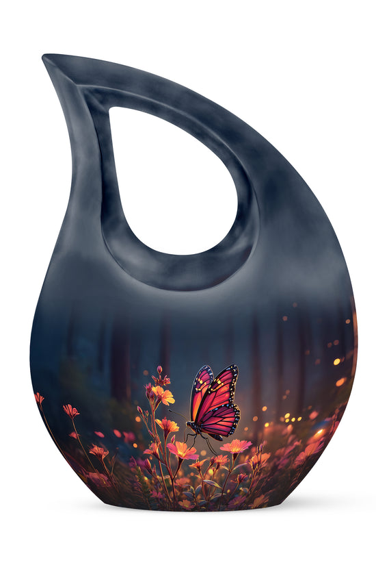 Personalized Blue Butterfly Cremation Urns for Ashes - Majestic 10-inch - Yatskia