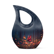 Personalized Blue Butterfly Cremation Urns for Ashes - Majestic 10-inch - Karyliz
