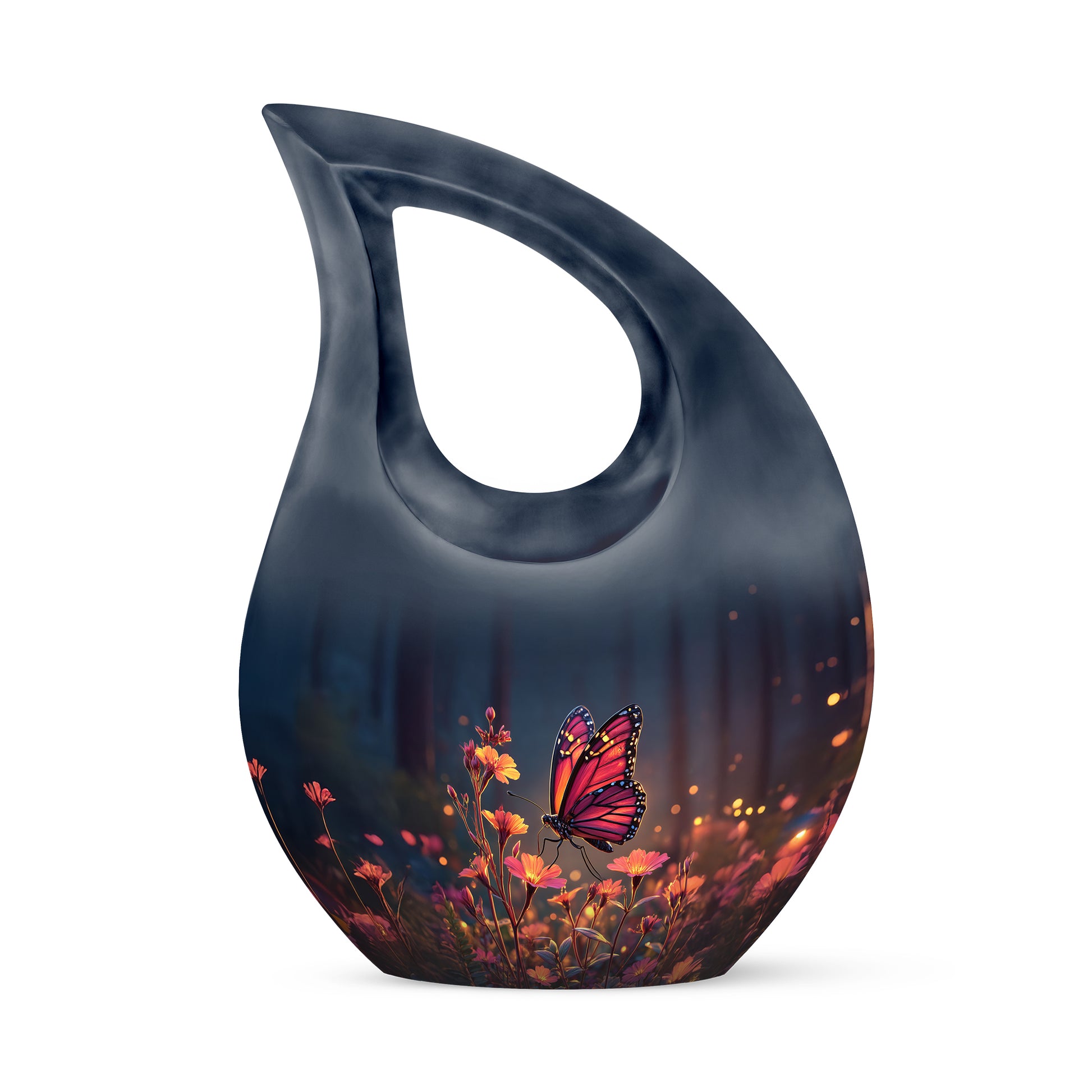 Personalized Blue Butterfly Cremation Urns for Ashes - Majestic 10-inch - Yatskia