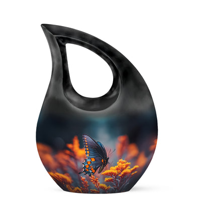 Hallowed Butterfly Cremation Urns for Human Ashes - Blue 10-inch - Karyliz