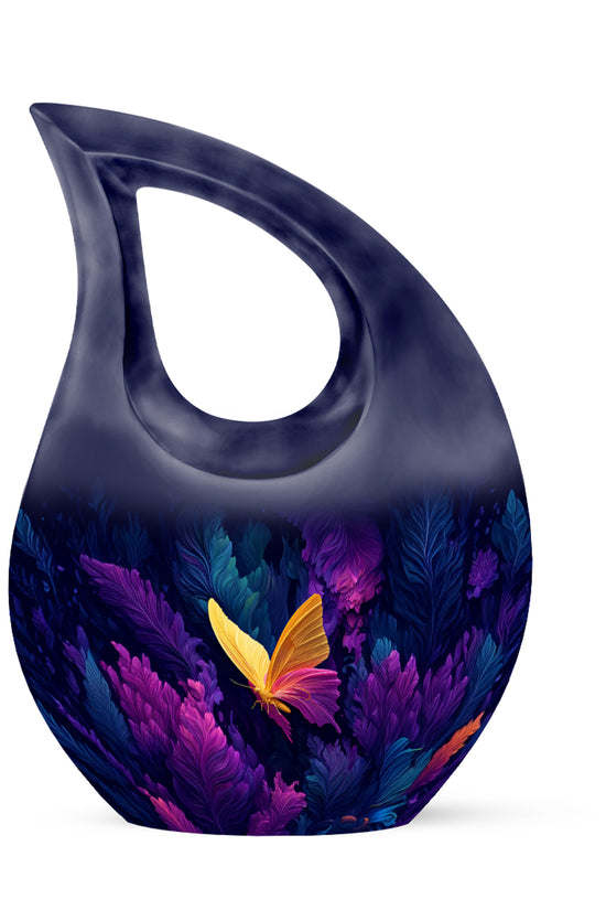 Blessed Butterfly Cremation Urns for Human Ashes - Blue 10-inch - Yatskia
