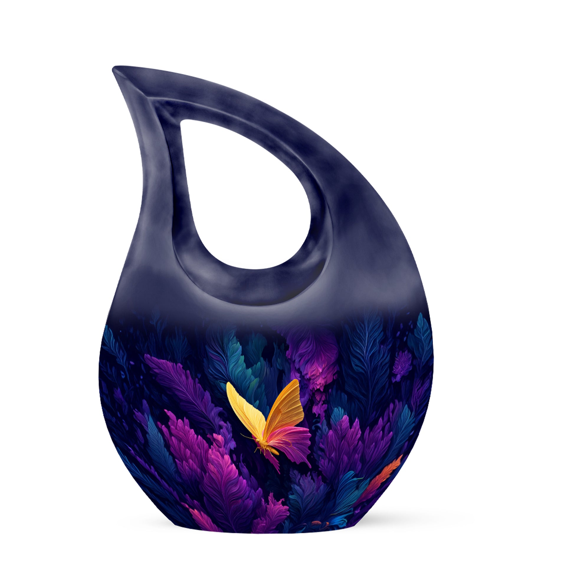 Blessed Butterfly Cremation Urns for Human Ashes - Blue 10-inch - Yatskia
