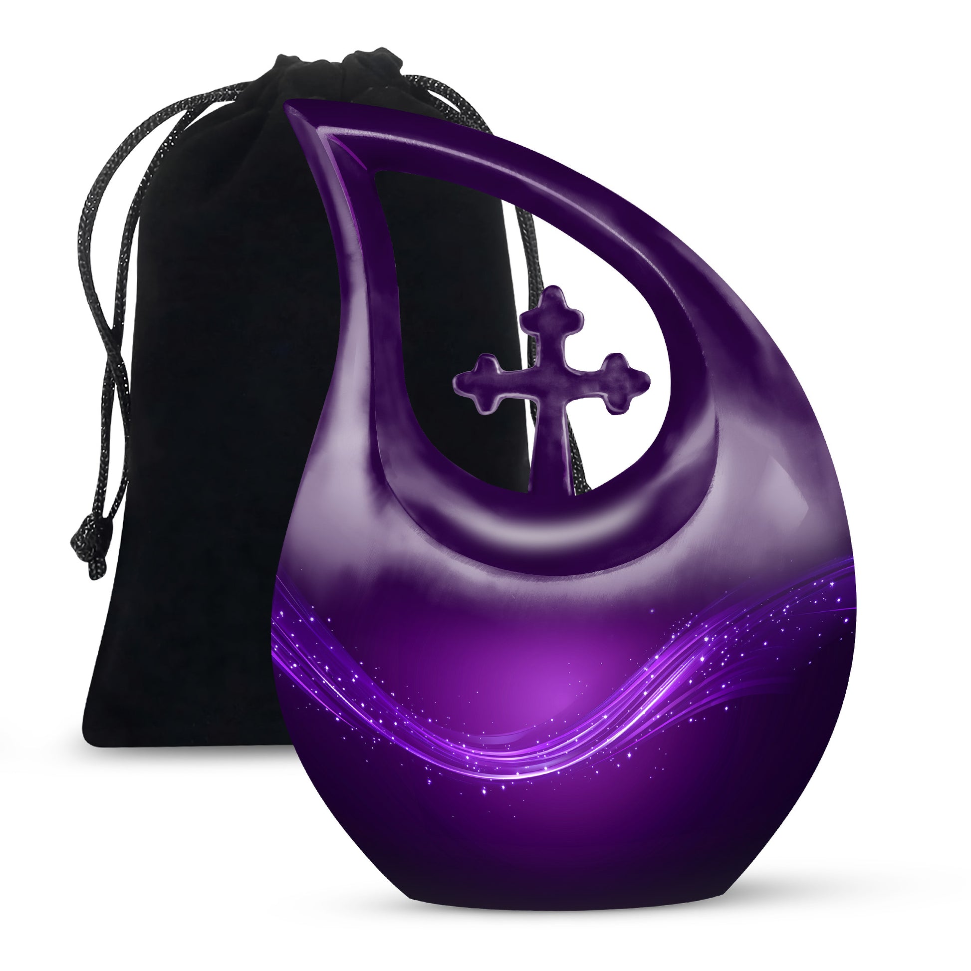 Personalized Purple Color Urn - Beautifully Handcrafted Urns For Ashes