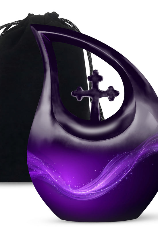 Customized Purple Color Urn - Beautifully Crafted Custom Urn For Ashes