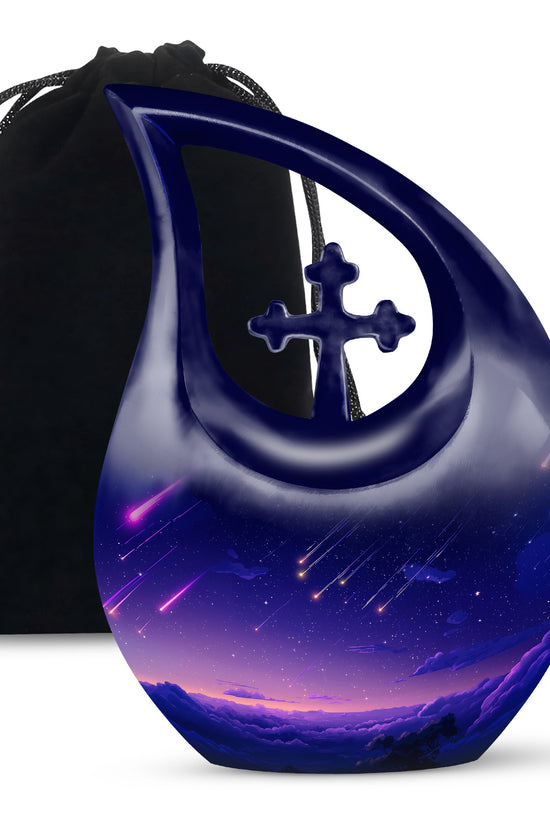 Shooting Stars Scenic Urn - Artistic Cosmic Tribute Urns For Ashes