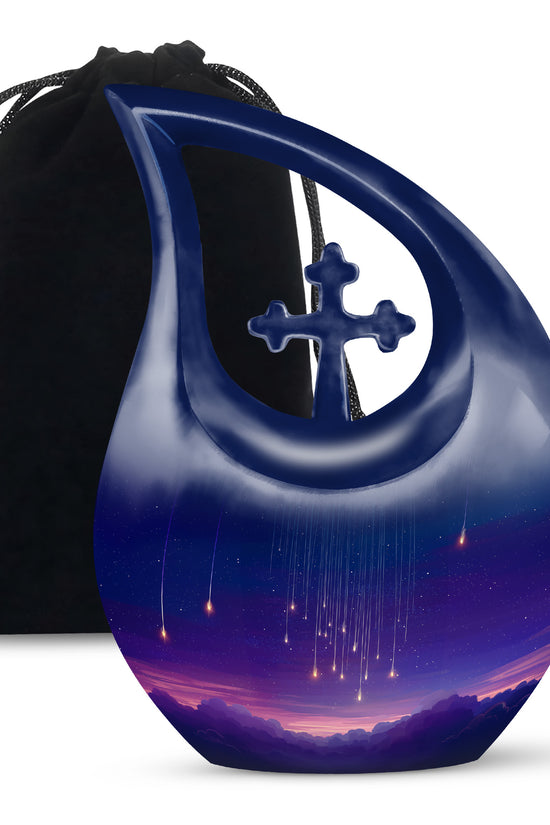 Night Shooting Stars Urn - Beautiful Handcrafted Urns For Women Ashes