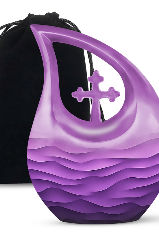 Premium Purple Cremation Urn – Personalized Decorative Urns for Ashes
