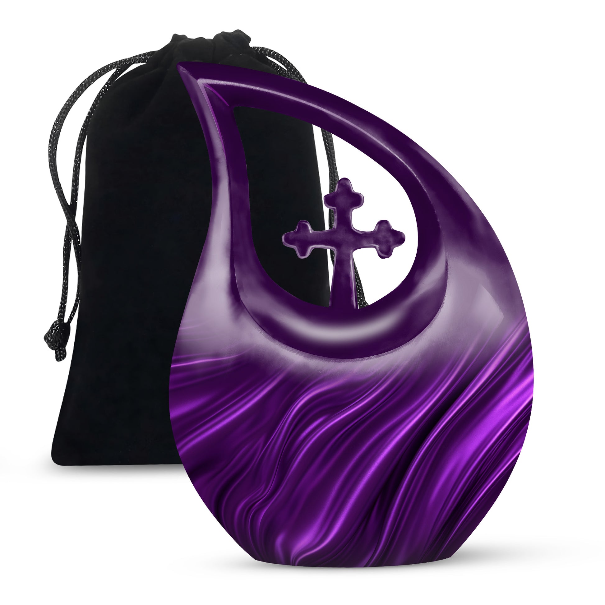 Purple Swirl Cremation Urn – Elegant Memorial Urn For Adult Male & Female