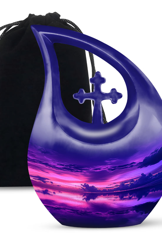 Beautiful Sunset Scenic Urn - Elegant Decorative Memorial Urns