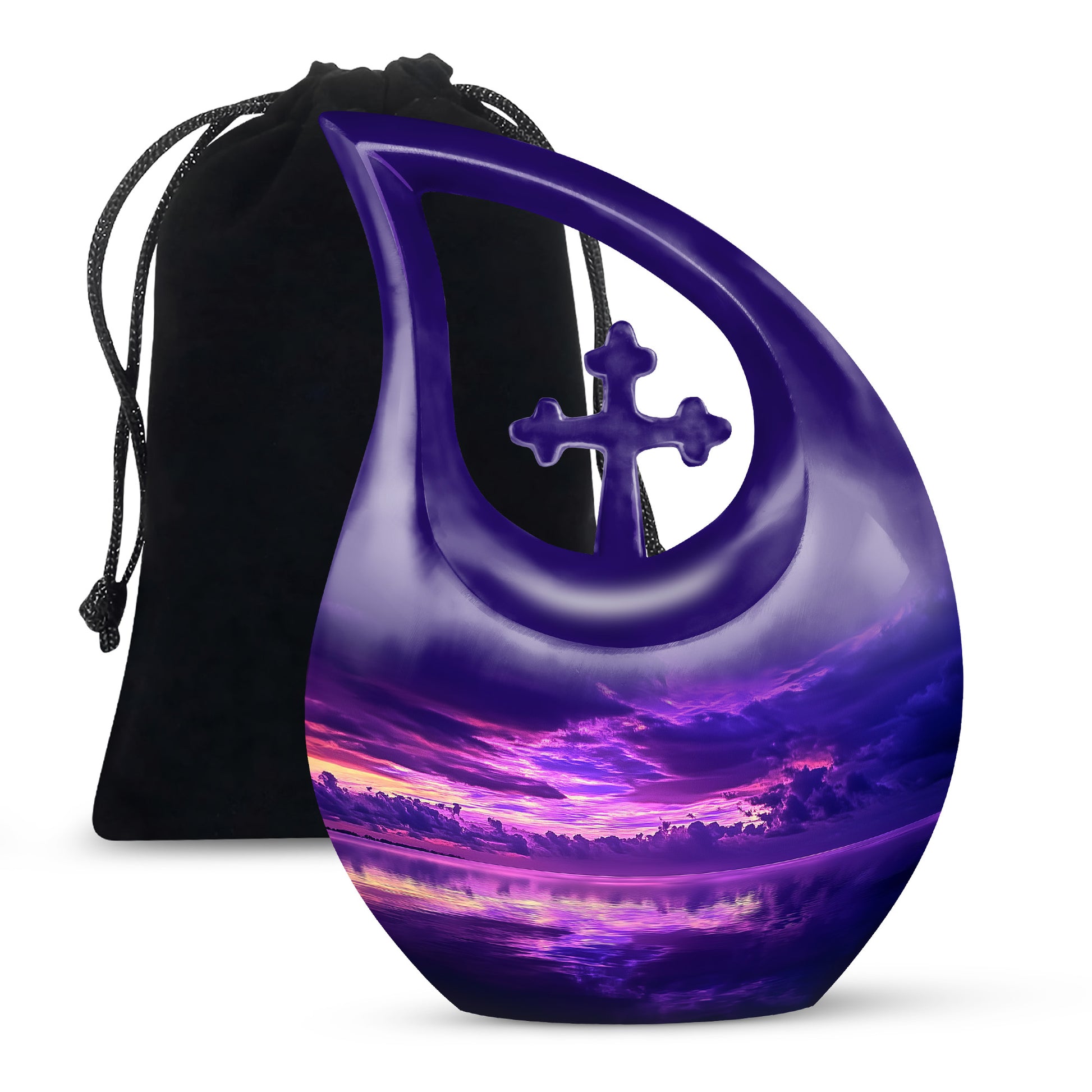 Purple Sunset Cremation Urn - Small Cremation Urn For Ashes For Women