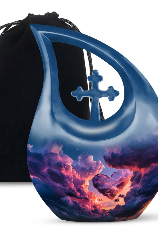 Beautiful Sky-Themed Cremation Urn - Unique Decor Urns For Human Ashes