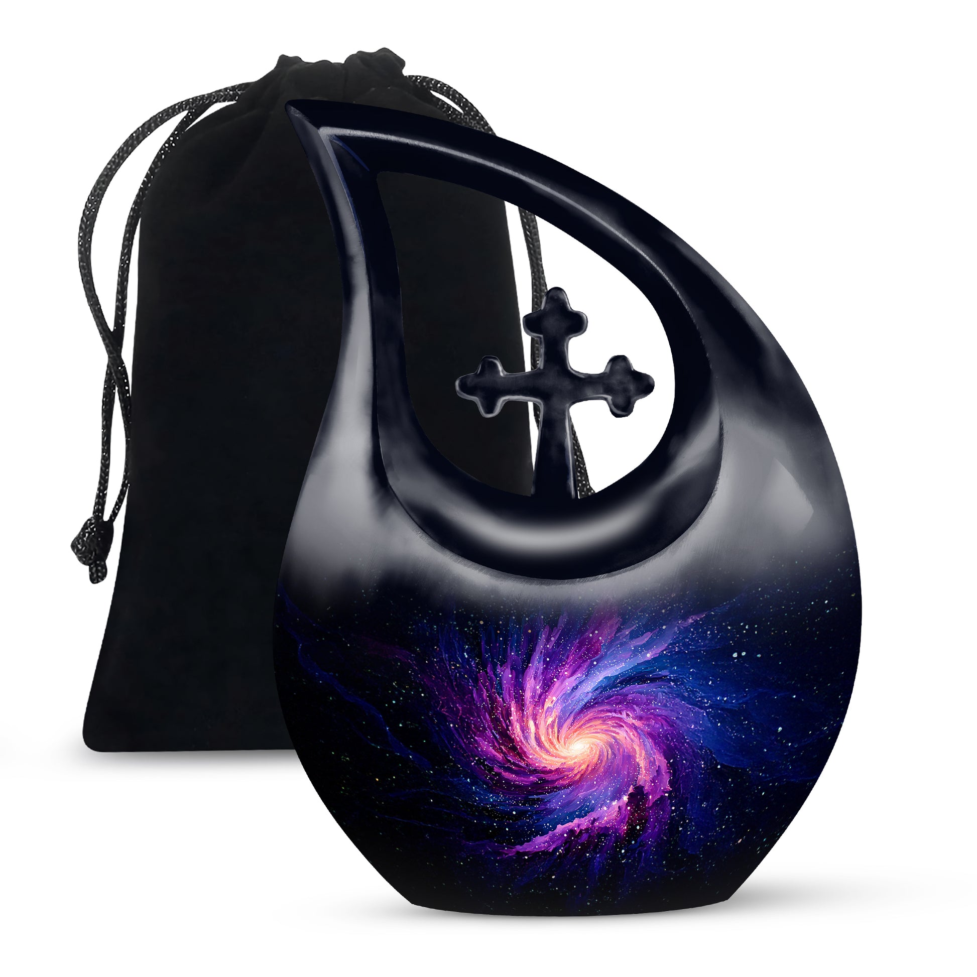 Galaxy Cremation Urn for Ashes – Cosmic Nebula Decorative Memorial Urn