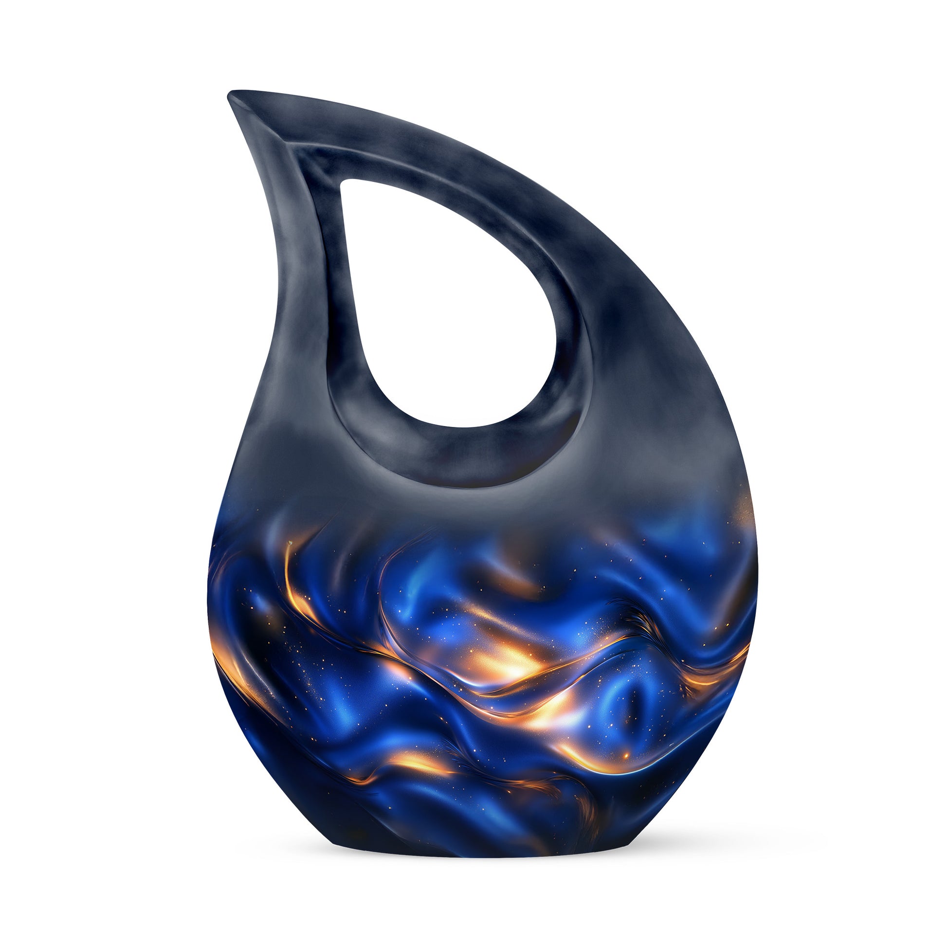 Personalized Eternal Blue Cremation Urns - Blue 10-inch, 200 cu in - Karyliz