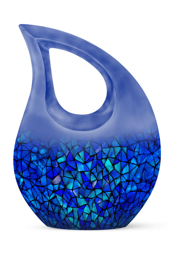 Blue Blue Cremation Urns - Opulent Celebration 10-inch, 200 cu in - Karyliz