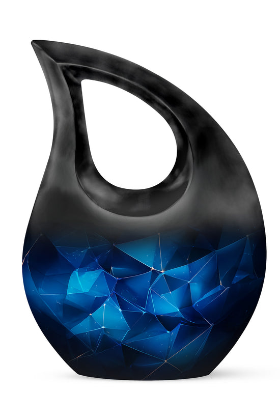 Remarkable Blue Memorial Cremation Urns - Blue 10-inch, 200 cu in - Karyliz