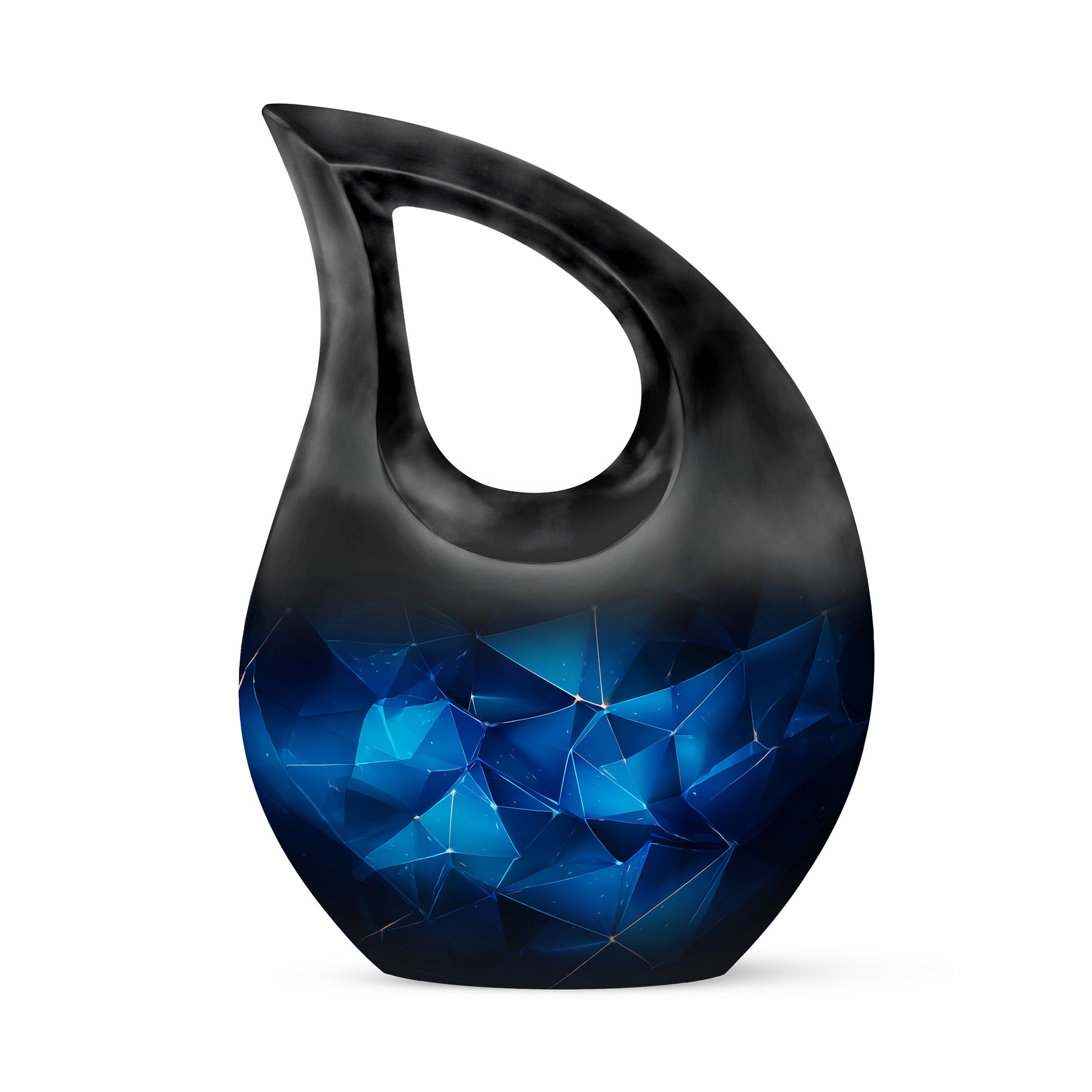 Remarkable Blue Memorial Cremation Urns - Blue 10-inch, 200 cu in - Karyliz