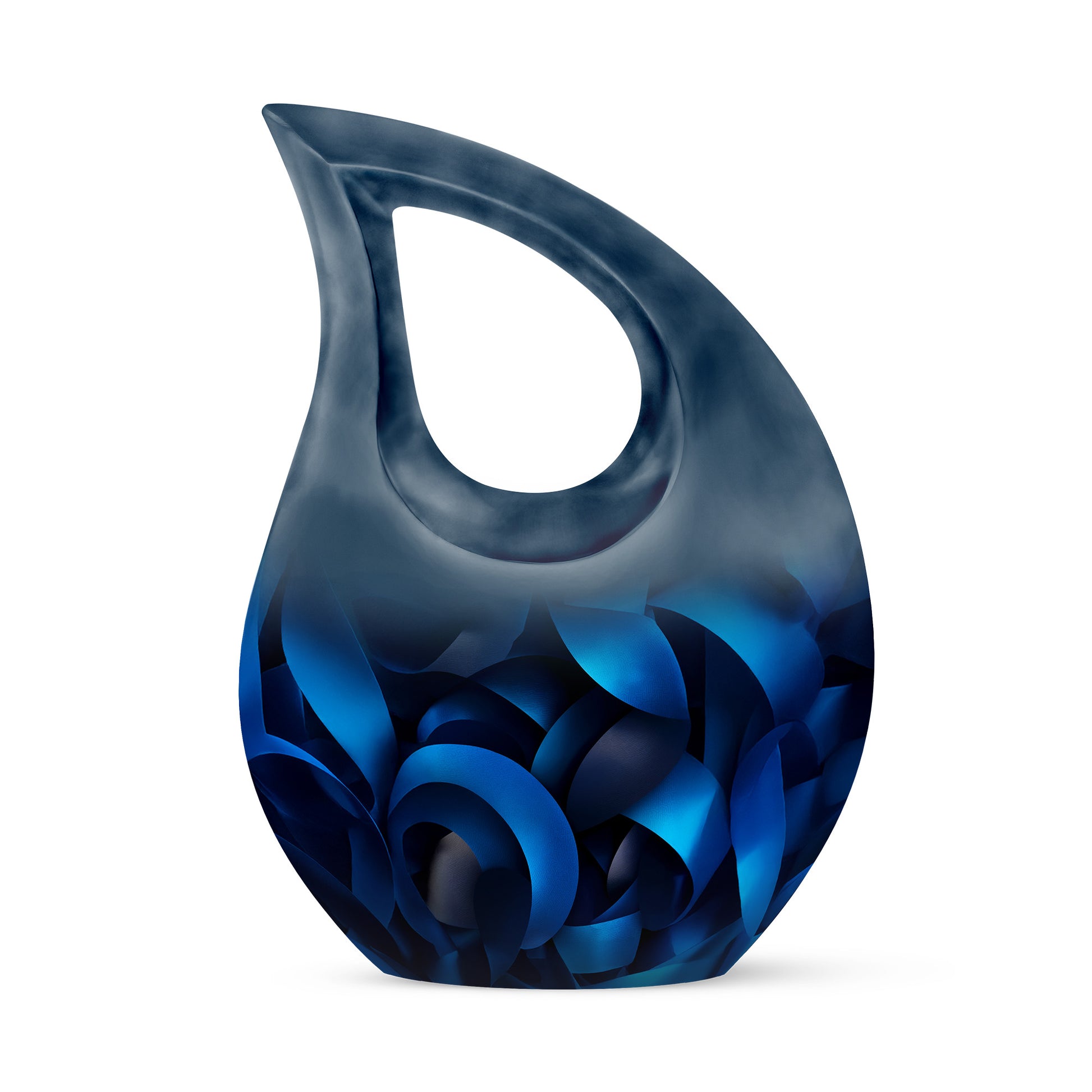 Black Beloved Blue Cremation Urns for Human Ashes - 10-inch, 200 cu in - Karyliz