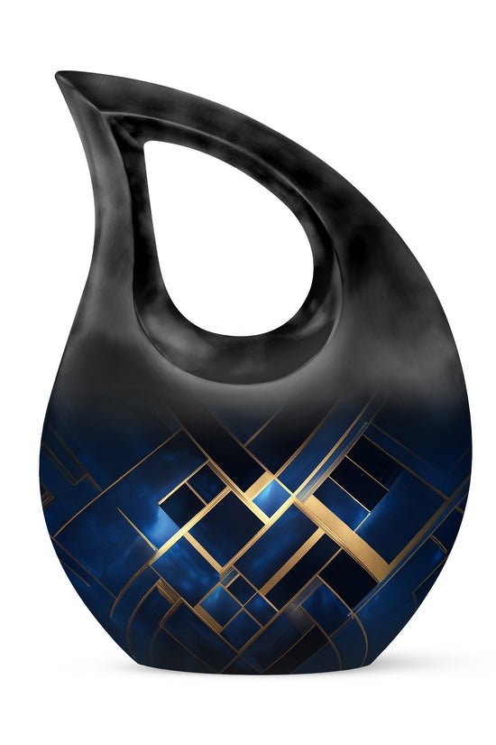 Blue Treasured Blue Cremation Urns for Human Ashes - 10-inch, 200 cu in - Karyliz