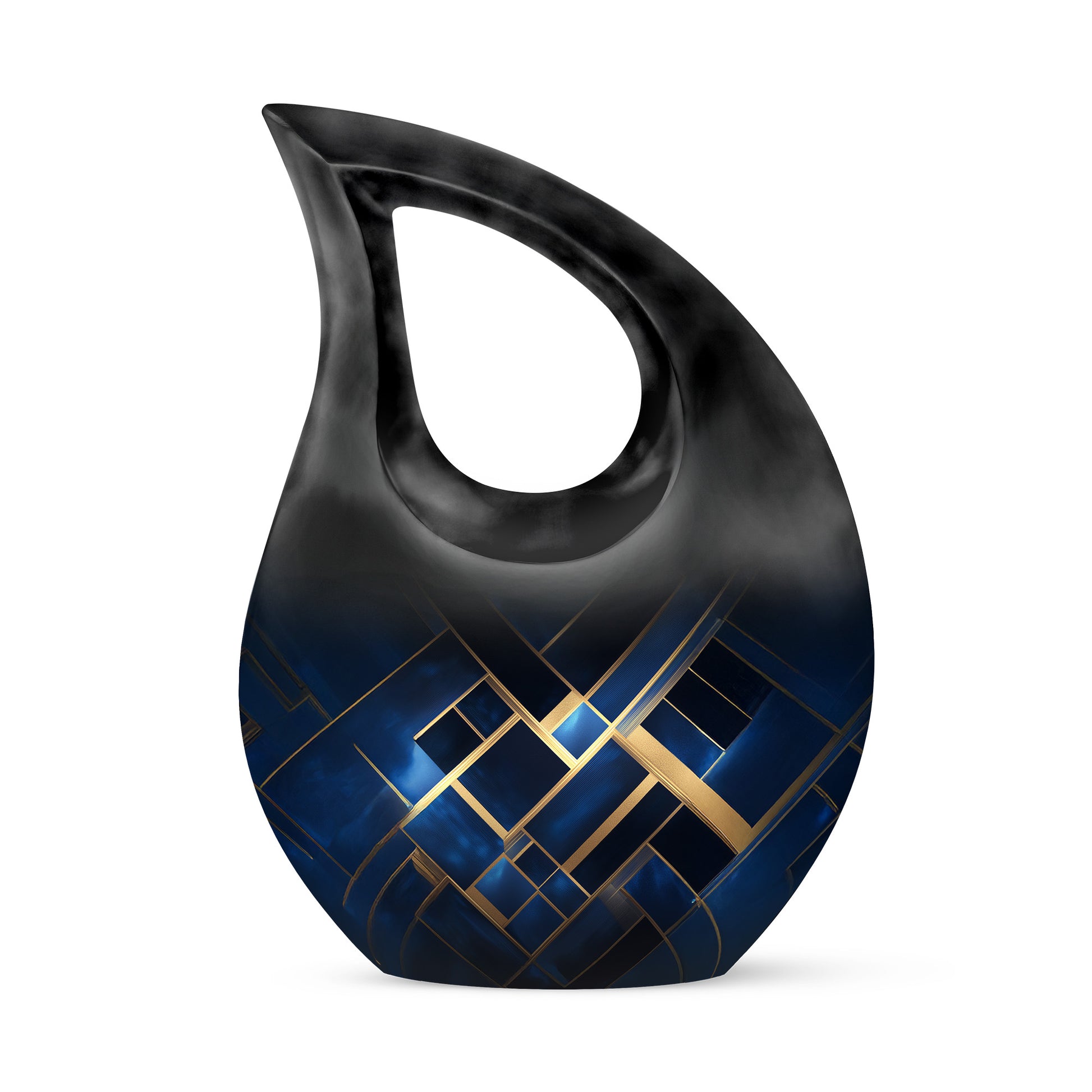 Blue Treasured Blue Cremation Urns for Human Ashes - 10-inch, 200 cu in - Karyliz