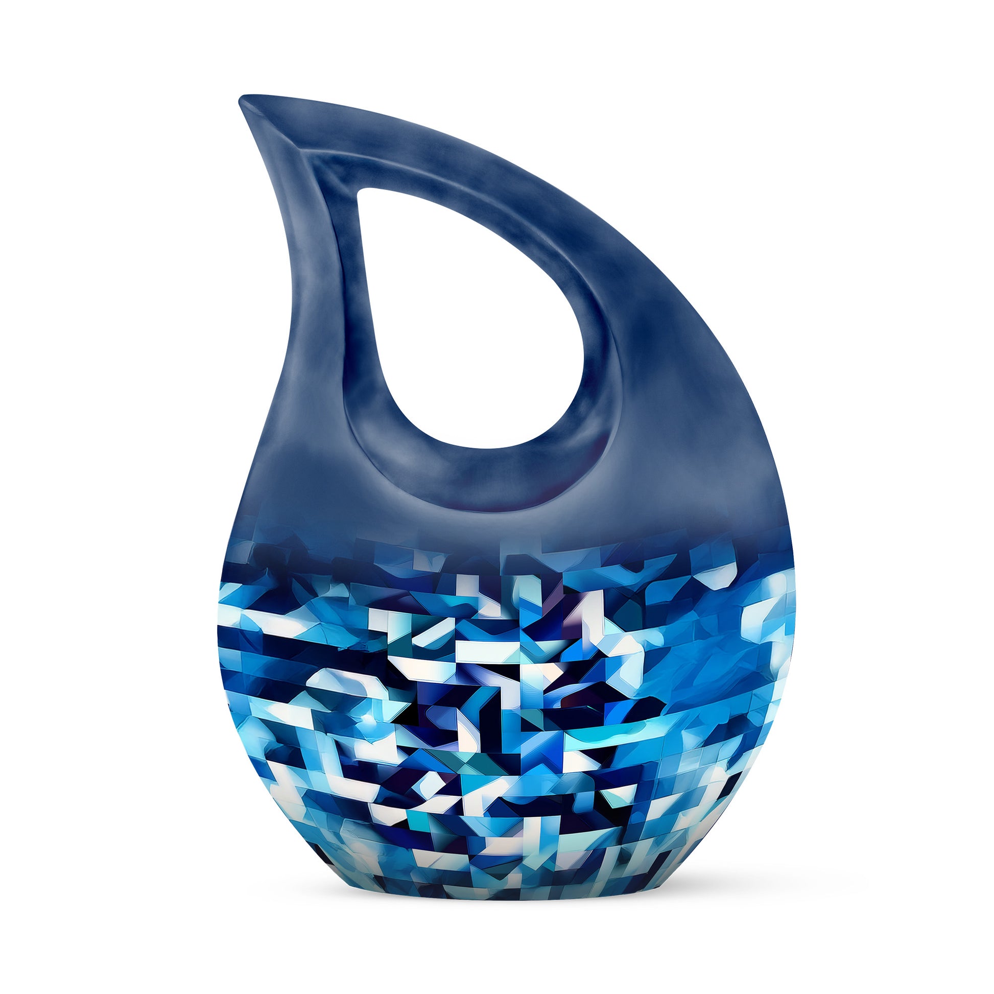 Personalized Blue Blue Cremation Urns for Ashes - Majestic 10-inch - Karyliz