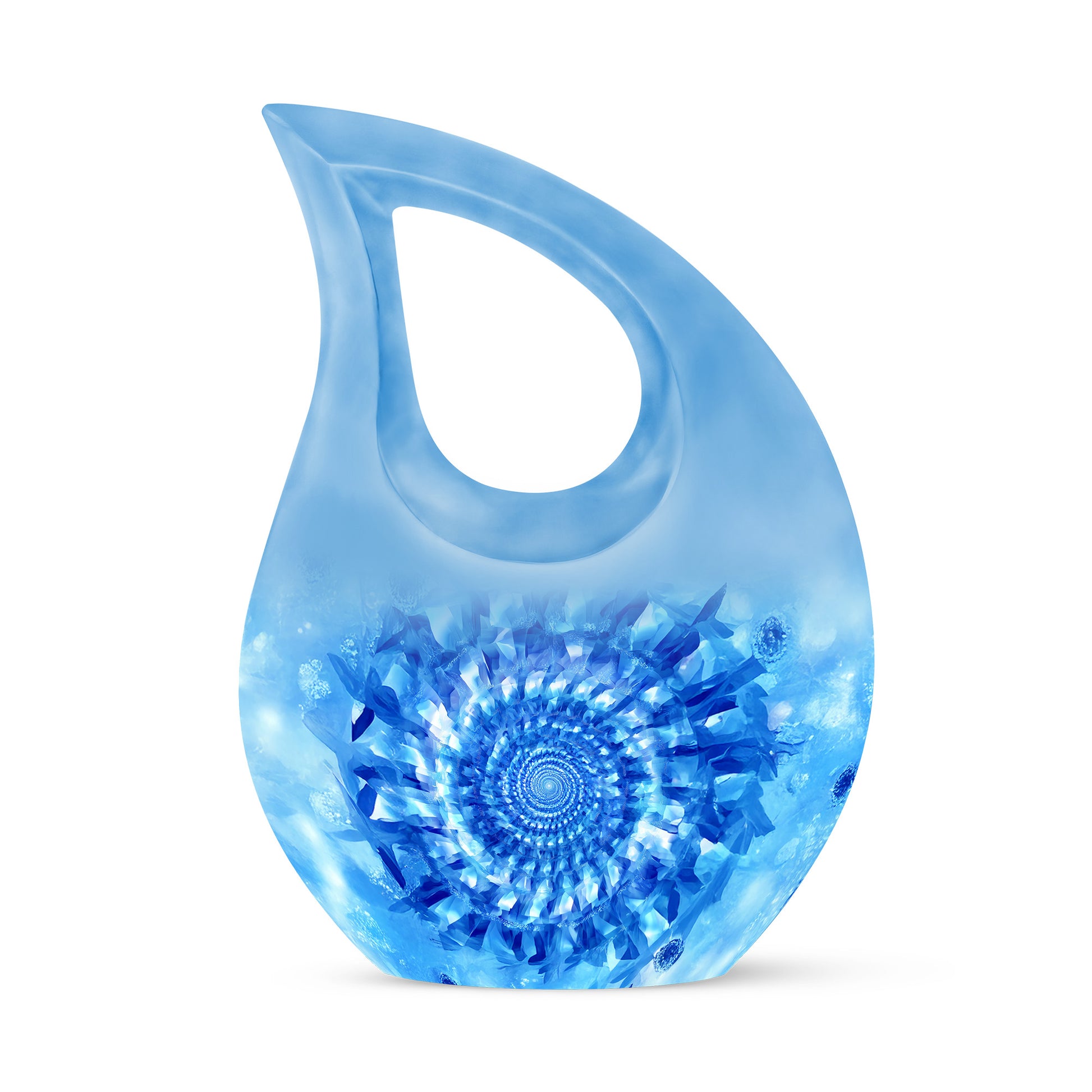 Blue Beloved Blue Cremation Urns for Human Ashes - 10-inch, 200 cu in - Karyliz