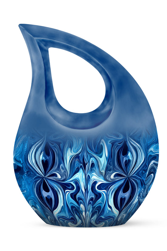 Blue Blue Memorial Cremation Urns for Human Ashes - 10-inch, 200 cu in - Karyliz
