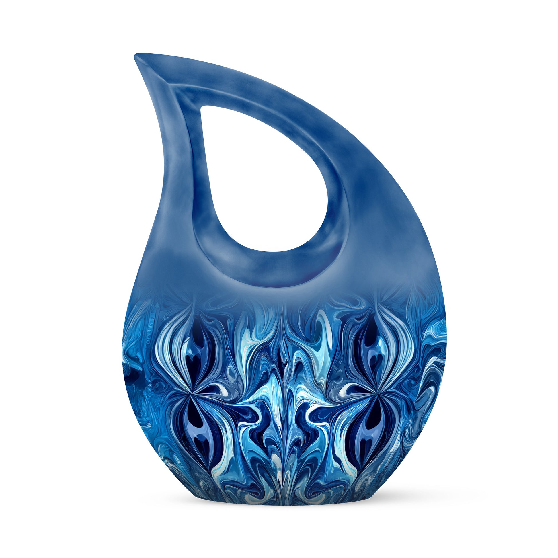 Blue Blue Memorial Cremation Urns for Human Ashes - 10-inch, 200 cu in - Karyliz
