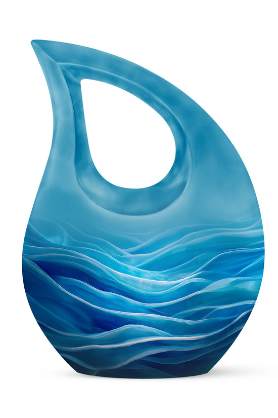 Blue Blue Heritage Cremation Urns for Human Ashes - 10-inch, 200 cu in - Karyliz