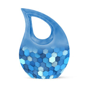 Blue Resounding Blue Memorial Urn for Ashes - 10-inch, 200 cu in - Karyliz